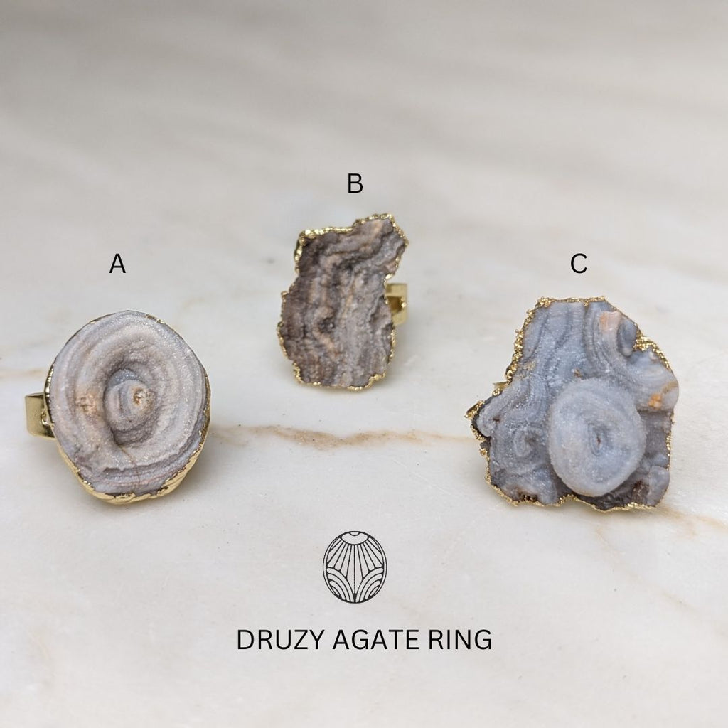 Druzy Agate Ring