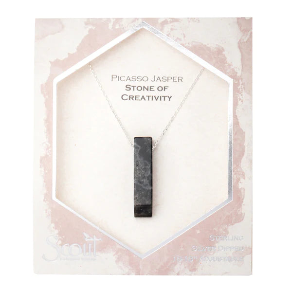 Stone Point Necklace - Picasso Jasper/Stone of Creativity