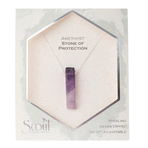 Stone Point Necklace - Amethyst/Stone of Protection