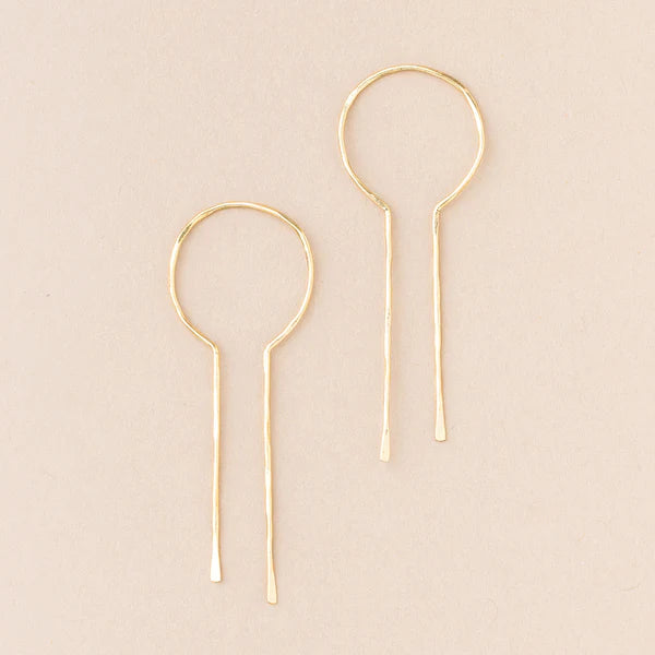 Refined Earring Collection - Equinox Keyhole Hoop/Gold Vermeil